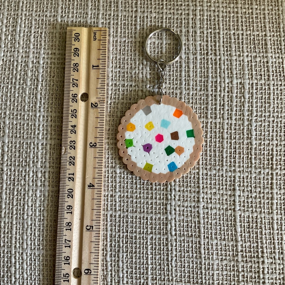 Handmade Cookie Perler Bead Keychains - Picture 11 of 11